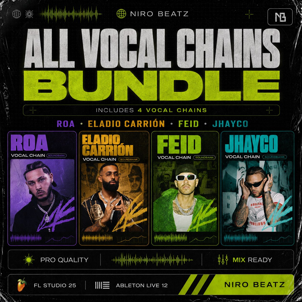All Vocal Chains Bundle con ROA, Eladio Carrión, Feid y Jhayco